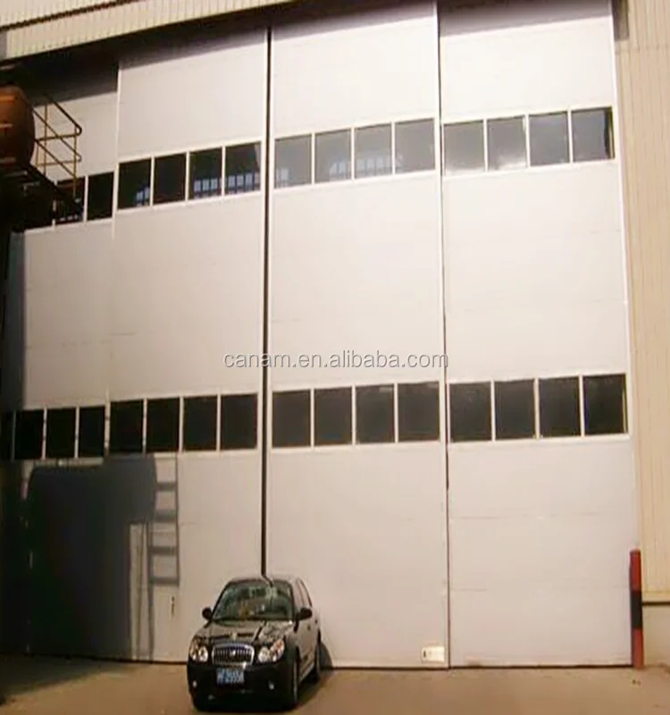Good quality double glazed aluminium sectional industrialsliding door