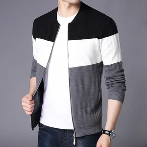 autumn new arrival crew neck long sleeve stripe zipper knitted man jacket cardigan autumn new arrival crew neck long sleeve stripe zipper knitted man jacket cardigan