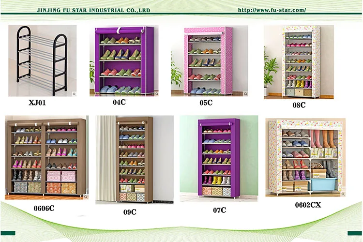 Wholesale Hot Selling Modern Metal Shoe 4 Tier Covered Cheap