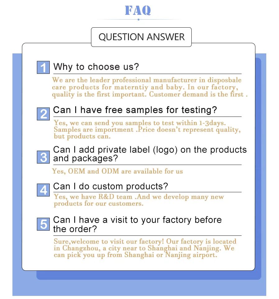 Absorbent Natural Bamboo Fiber Surface Disposable Breast Nursing Pads