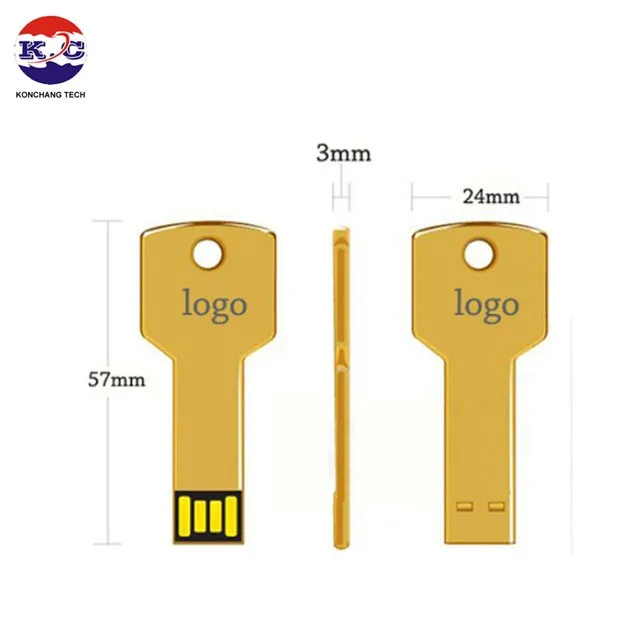 Hot Metal Key USB Pendrive USB Flash Drive With Free Laser Logo - ANKUX.COM