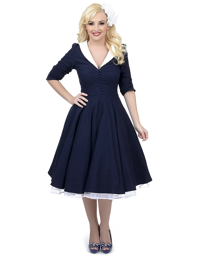 Plus Size Pinup Swing Evening Party Wedding Prom Rockability 50s