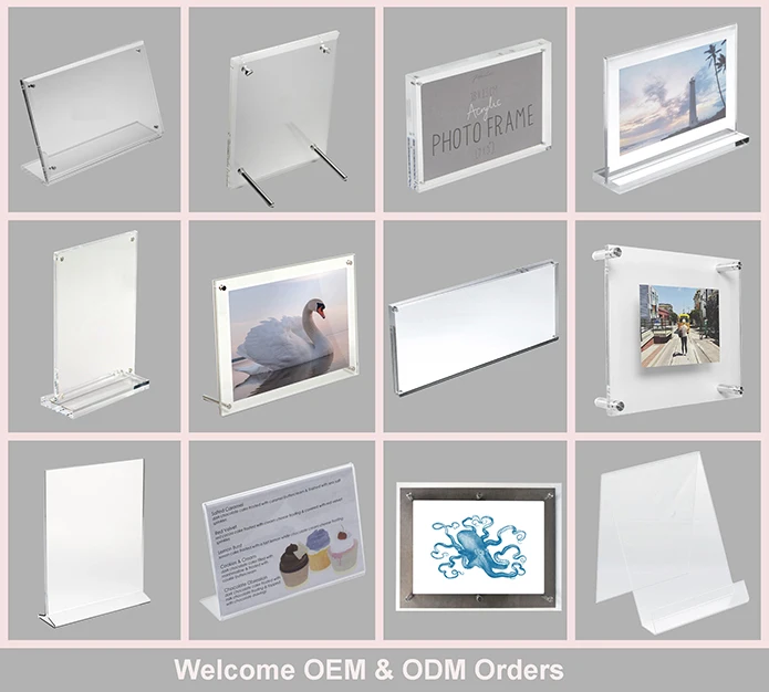 Custom manufacturer black home decorative 4x6 4x5 acrylic picture frame.jpg