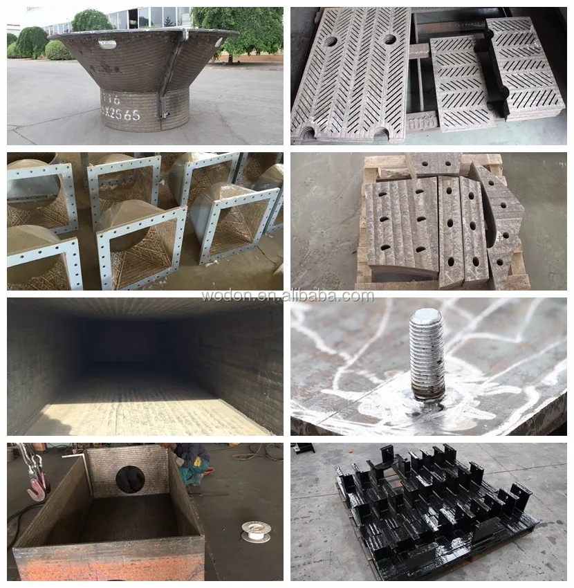 WODON manufactured bimetallic wear plate with abrasion impact and heat resistance