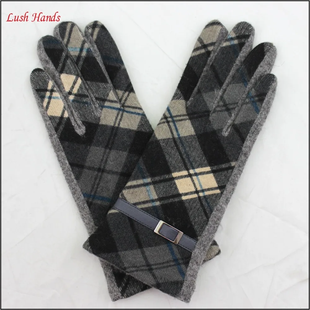 ladies wholesale woolen top hand gloves women with belt