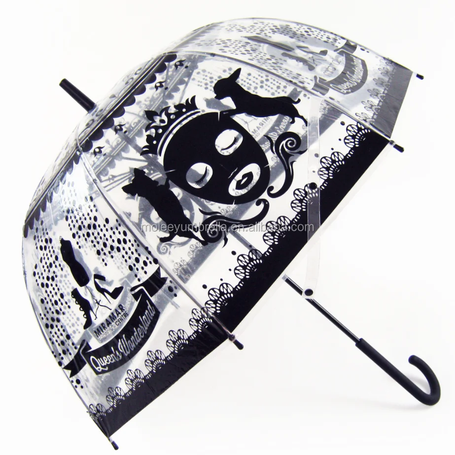 Custom Sublimation Print Clear Plastic Umbrella With Printing Buy