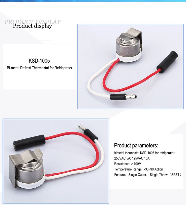 Top Grade Adjustable Freezer Mini Bimetal Fridge Thermostat Switch