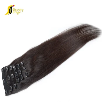 Remy Human Hair Clip In Hair Extensions Afro Hair Clip In