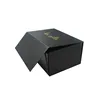 Guangzhou Custom Logo Folding Black Paper Flat Pack Luxury Magnetic Closure Packing Gift Box Wholesale