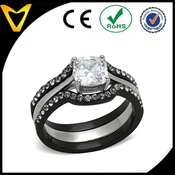 Best Quality Alibaba Hot Fashion Wedding Ring His Hers 4 Pcs Best Quality Alibaba Hot Fashion Wedding Ring His Hers 4 Pcs Black Ip