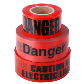 Red Danger Tape Caution Tape Roll 3-inch Non-adhesive Sharp Red Color ...