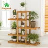 Wholesale Eco-friendly Natural 5 Tier Wooden Outdoor Garden Flower Plant Display Shelf