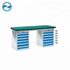 Height Adjustable Work Table for Metal Workshop with Double six drawer cabinet L1500*W750*H800mm YH-WBH-1500-10A
