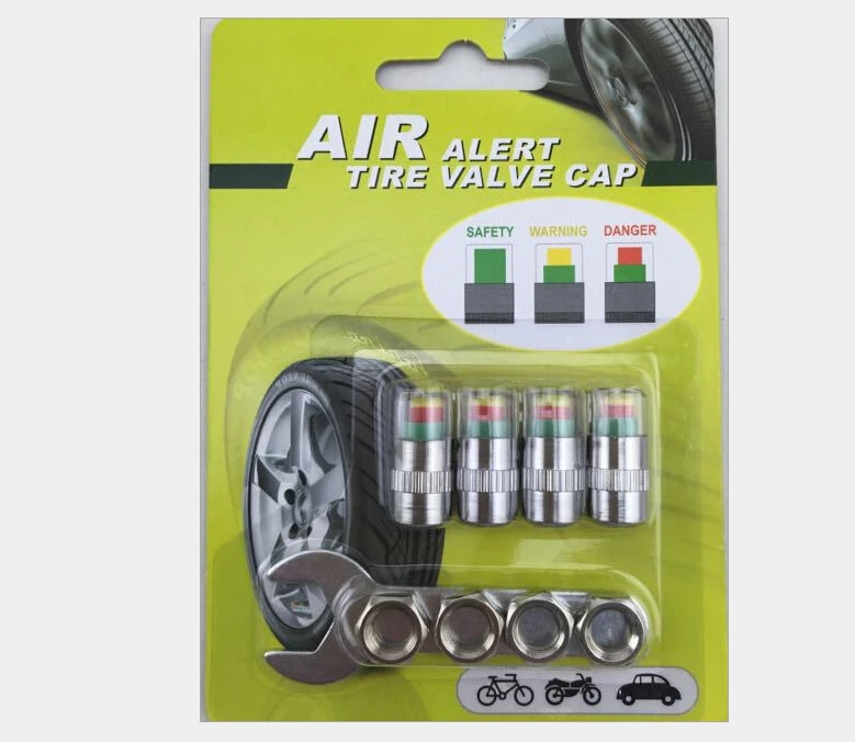 Car Air Alert Monitor Wheel Pressure 2.4 Bar Measuring Tire Air Valve ...