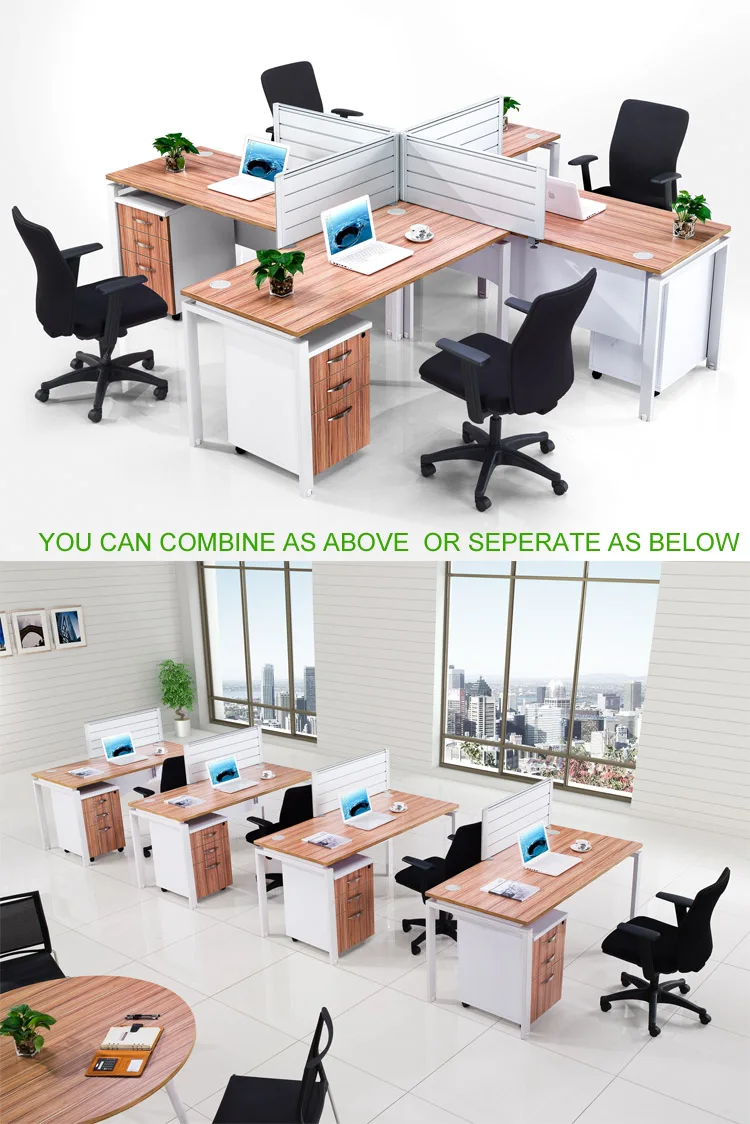 Kommerzielle Büromöbel Schreibtisch Teiler 4 Personen Schreibtisch,4