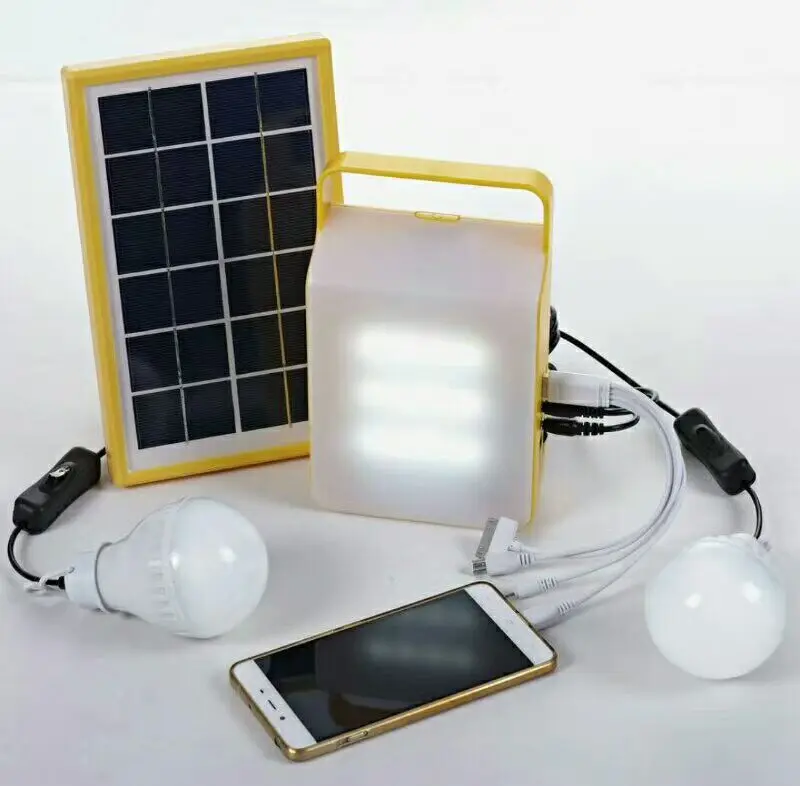 New design wholesale portable 3w solar system panel kit set home