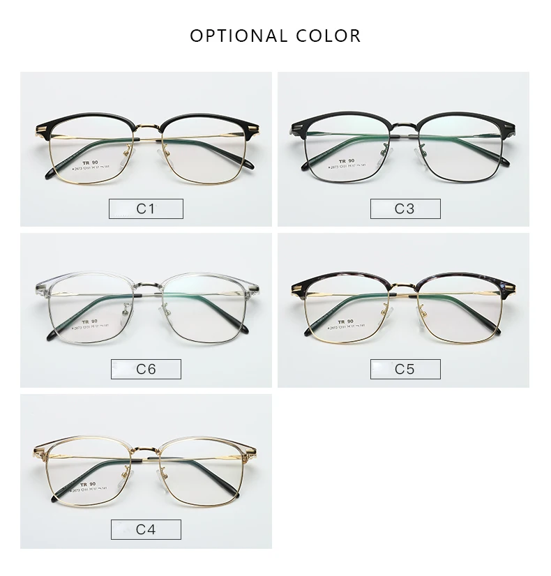  Newbee Fashion-Vintage Classic Half Frame Sime Frame