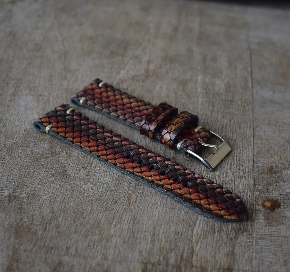 braided leather watch band