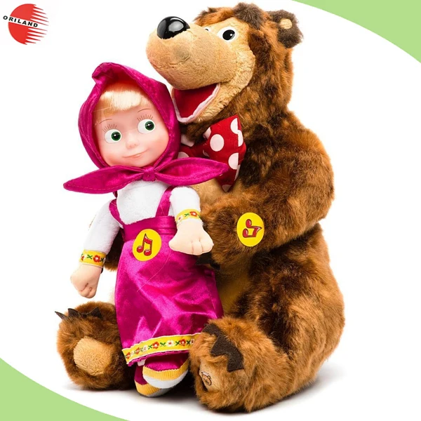 macha y el oso peluche