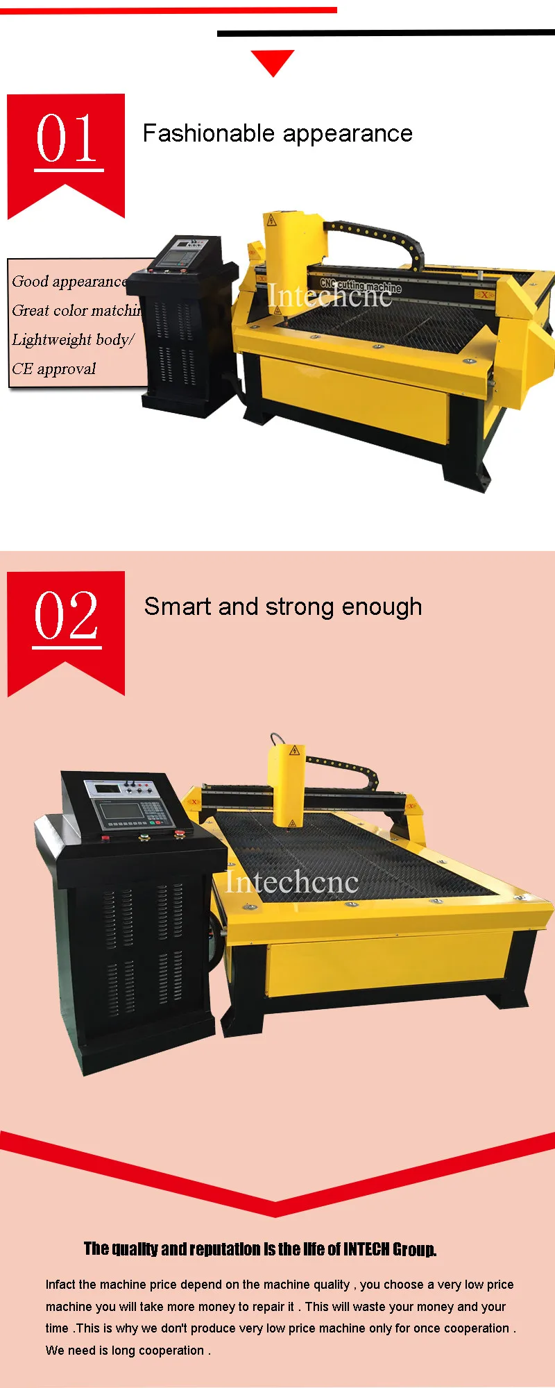 Cheap 1300*2500mm low cost cnc plasma cutting machine with best service