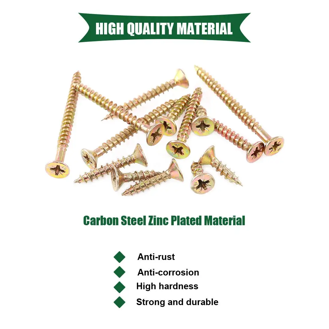 Twinthread Wood Screws Pack of 100 Length: 4/" Size: No.12