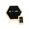 Home Decoration Unique Shape of Felt letter Board with white and gold letters