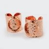 PJ114-R Rose Gold Plated Brass Round Finger Ring Base Finding Components
