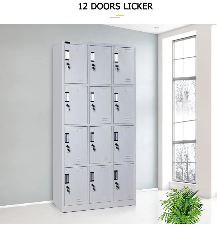 Colorful Vertical 12 Door Steel Locker / Steel Metal Locker - Buy Metal