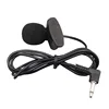 Mini 30Hz - 15000Hz 3.5mm Tie Lapel Lavalier Clip Microphone for Lecture Teaching / Video Chatting - BLACK BENT CONNECTOR