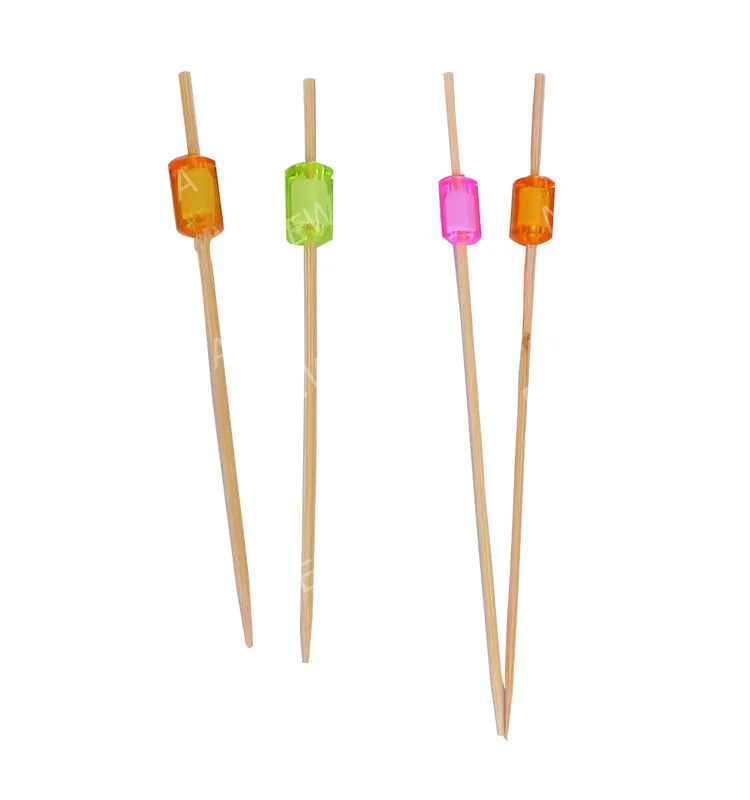 Good Quality 4.7 Inch Multicolor Olives Decorative Bamboo Cocktail