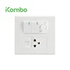 Thailand Dimmer Switch 2 Gang Lighting Indicated Wall Switches And 3 Pin Wall Socket LAN/Computer/Tel/TV Plug