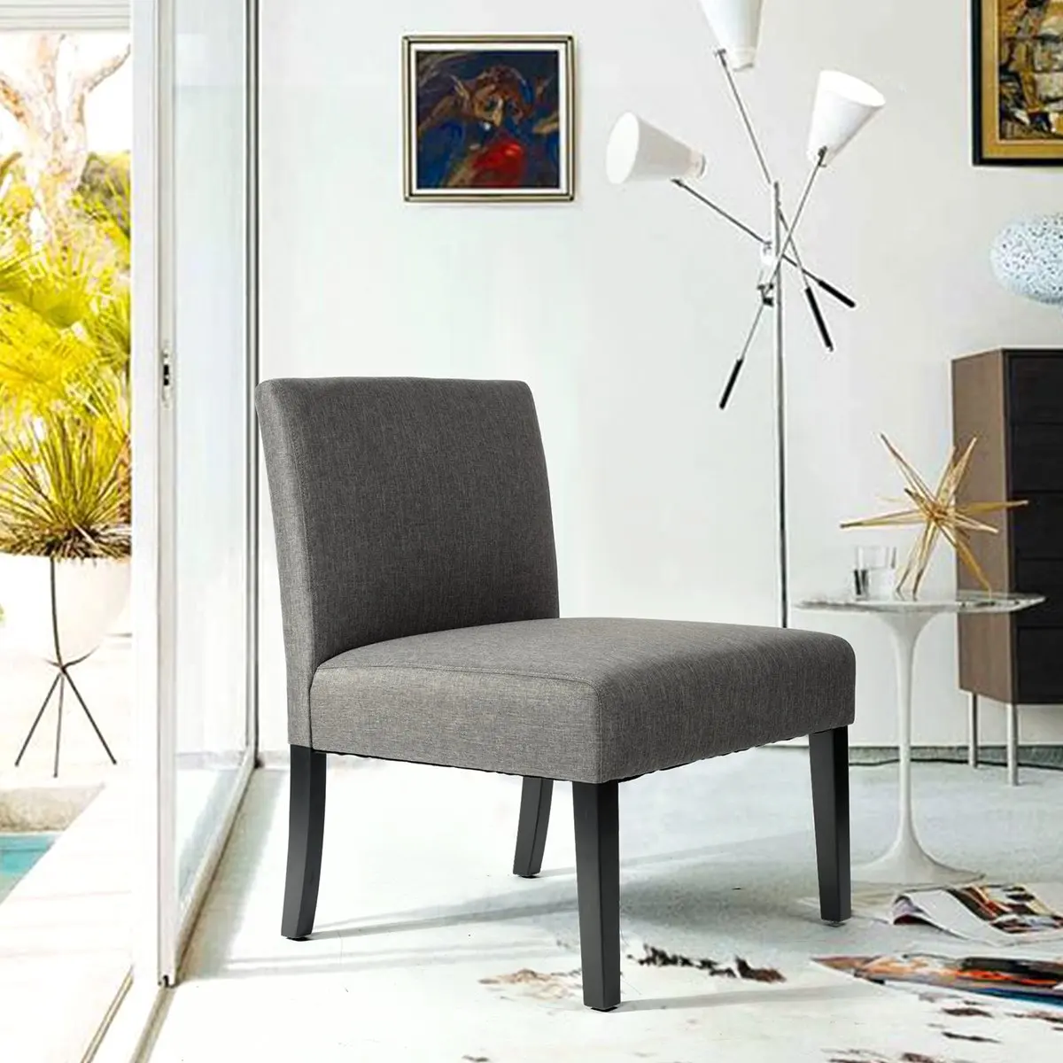 Small Living Room Chair Find Deals On Get Quotations Homy Casa Set Of 1 Armless Contemporary Accent Chair Single Club Living Teagan