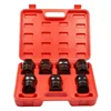 7 pc 1/2" Drive 6 Point Wheel Bearing Axle Lock Nut Socket Set
