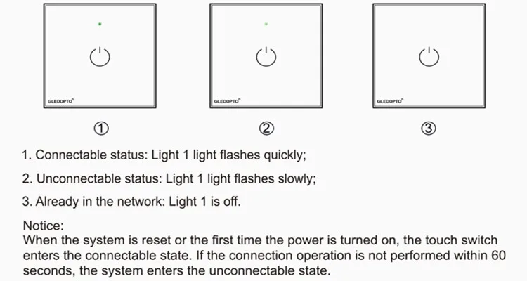 Touch wall light switch схема