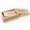 Engraving Logo Customized Wood USB Stick with Wooden Box