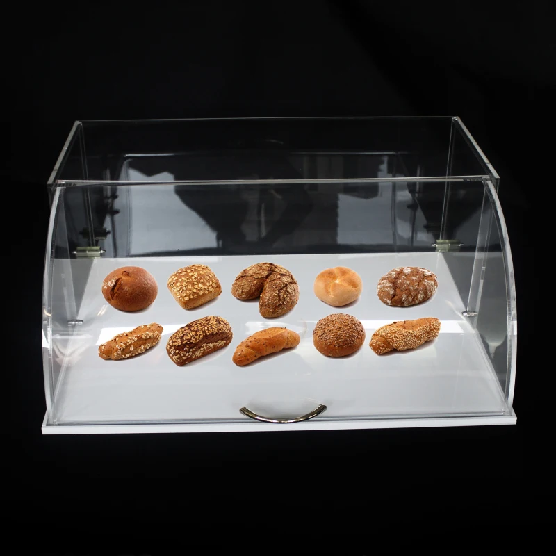 Factory Custom Acrylic Bakery Pastry Display Case Acrylic Fresh Bread