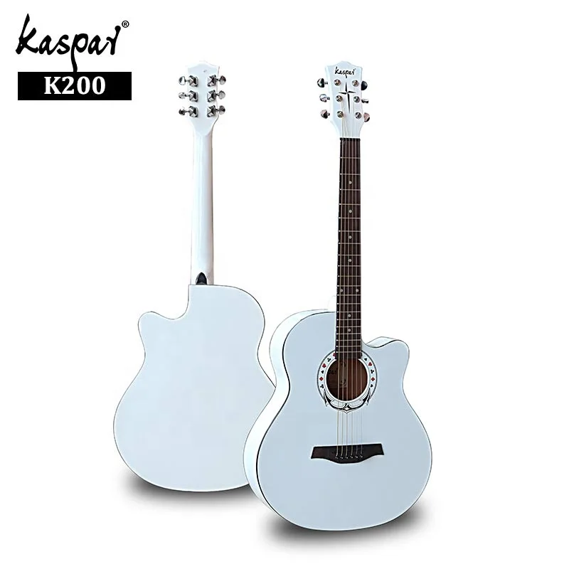 
Cheapest Made in China White Guitars Factory 40inch Linden High Gloss OEM Classical Guitar for Sale 