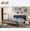 China furniture apartment building queen size bed /pictures of wood double bed/ bad room furniture design
