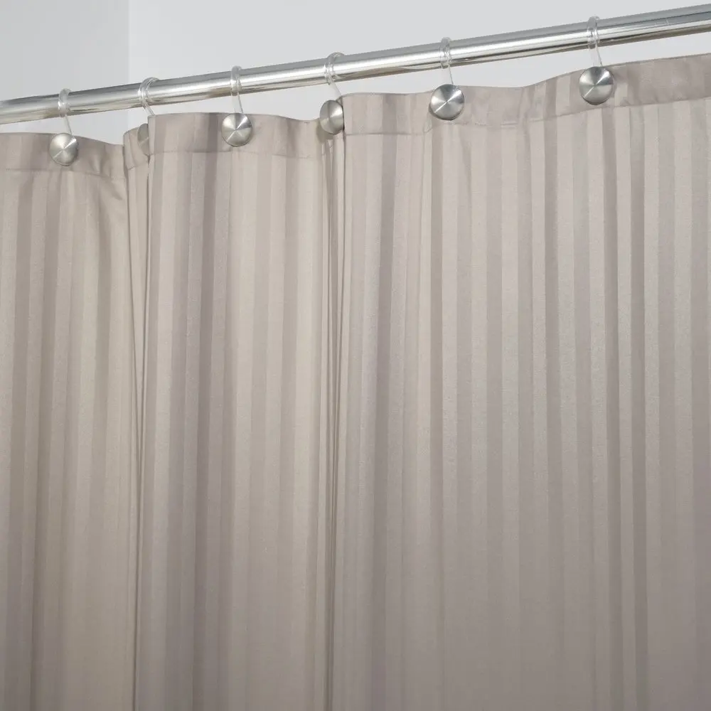 Buy mDesign Satin Stripe Fabric Shower Curtain Liner - Long 72