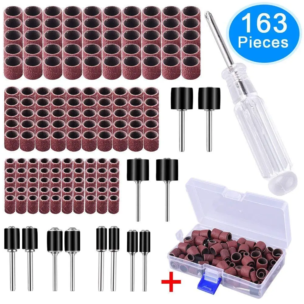 102pcs 80Grit Drum Sanding Kit Fit Dremel Rotary Tools with 1//2 3//8 1//4 Inch San