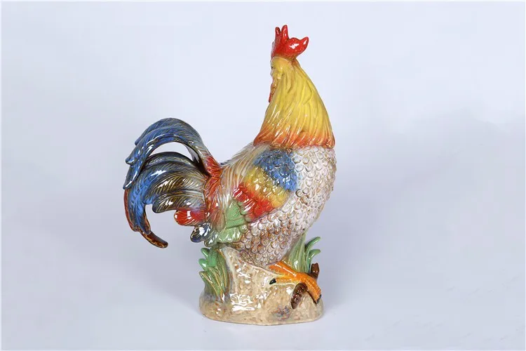 12 Chinese Zodiac Animals Ceramic Rooster Figurine 2017 New Product ...