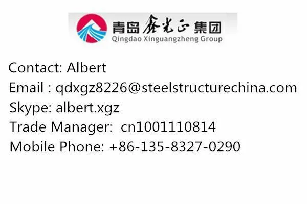 Chinese light steel structure warehouse for rent sale