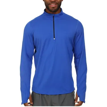Men Thumbhole Jersey Sports Half Zip Sweatshirts - Buy Men Half Zip ...