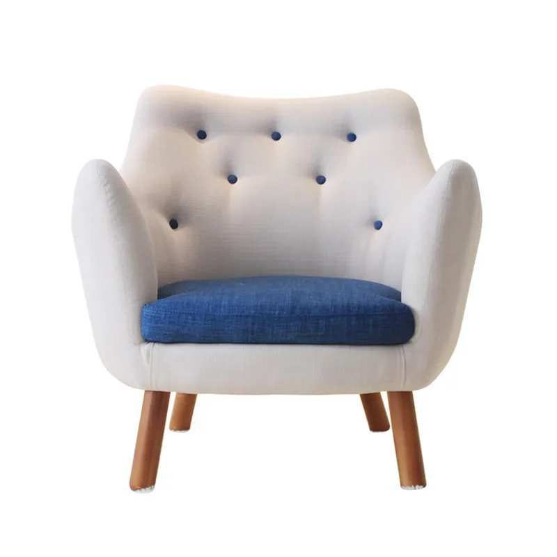 Solid wood Nordic American style single person chair