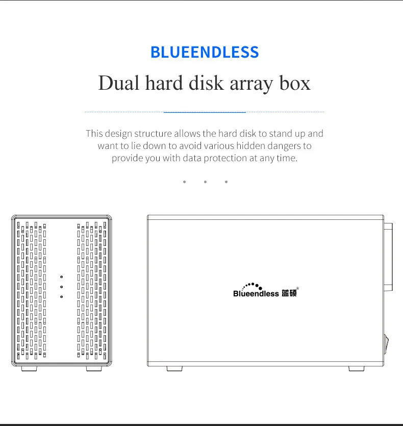 Newest Hdd 3.5 Double Bay Type C Gen 2 External Hard Drive Raid 1