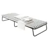 High Profile Foldable Bed Frame Durable Heavy Duty Black Powder Coated Steel folding bed/sofa bed