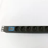 10 Way 19" French model PDU with current and voltage display electrical plugs adaptor
