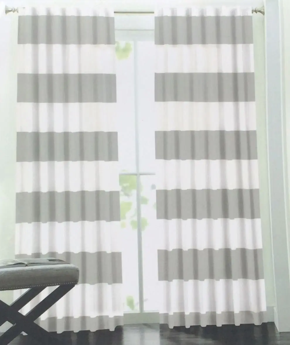 Hillcrest Wide Stripes Curtains 2 Panels 52 By 96 Inch Nautical Hillcrest Wide Stripes Curtains 2 Panels 52 By 96 Inch Nautical Cabana Modern Window D