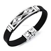 wholesale replica jewelry rubber silicone adjustable bracelet mens bracelets black