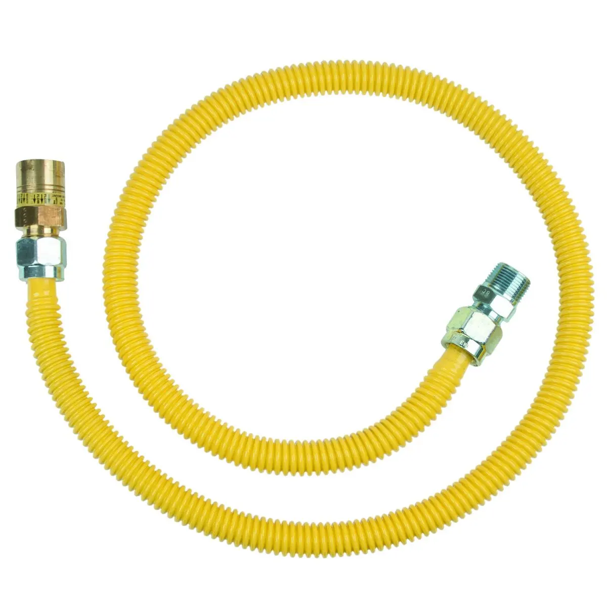 BrassCraft CSSC91E-48 P 5/8-Inch, Female Flare EFV x 3/4-Inch MIP x 36-Inch Safety+PLUS Gas Connector, 5/8-Inch, OD 106,000 BTU